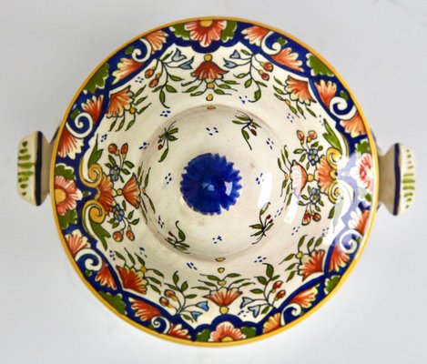 Hand-Painted Faience Tureen from Rouen, 1900s-MJY-1343301