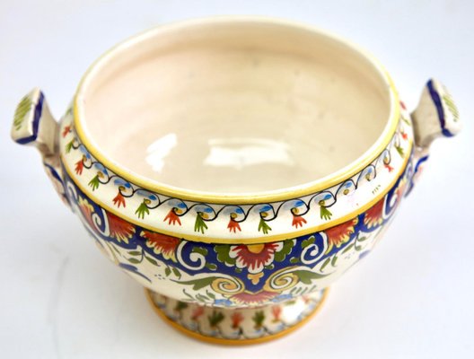 Hand-Painted Faience Tureen from Rouen, 1900s-MJY-1343301