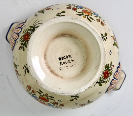 Hand-Painted Faience Tureen from Rouen, 1900s-MJY-1343301