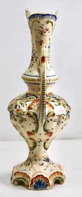 Hand-Painted Faience Vase, Rouen, 1900s-MJY-1343300