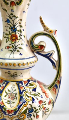 Hand-Painted Faience Vase, Rouen, 1900s-MJY-1343300