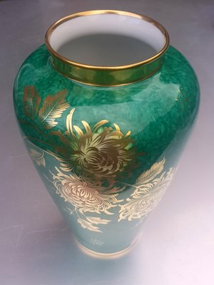 Hand-Painted & Gilded Porcelain Patricia Vase from Alka Kunst, 1960s-QDP-1033563