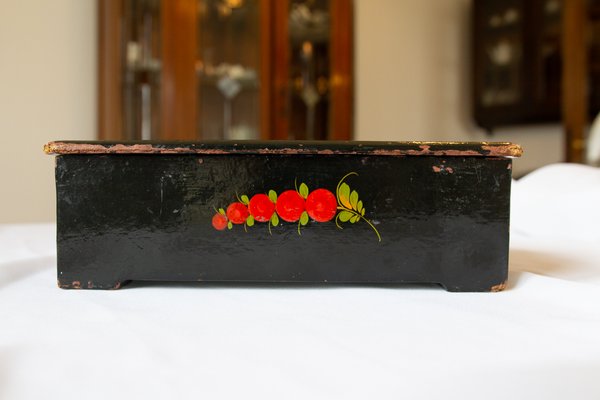 Hand-Painted Jewelry Box of Soviet Origin, 1970s-EBW-2017117