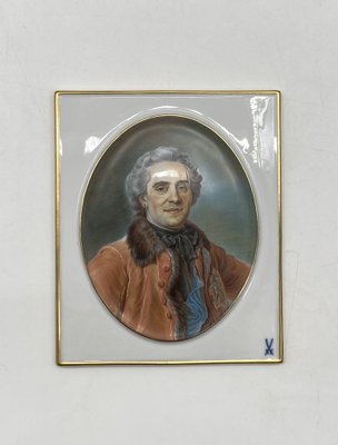 Hand Painted Porcelain Plate with a Portrait of Count Moritz of Saxony by C.M. Freyer for Meissen Porcelain, Germany, 1998-CZ-1738778