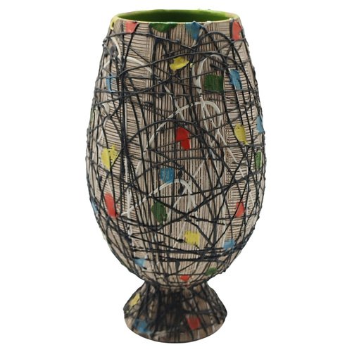 Hand Painted Terracotta Vase by F.lli Fanciullacci, 1960