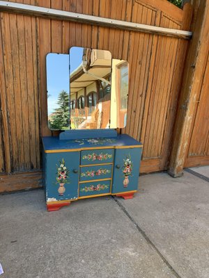 Hand Painted Wooden Dressing Table, 1940s-OXJ-1309287