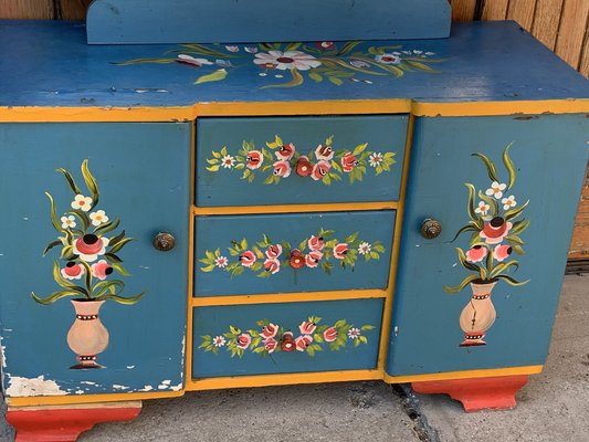 Hand Painted Wooden Dressing Table, 1940s-OXJ-1309287