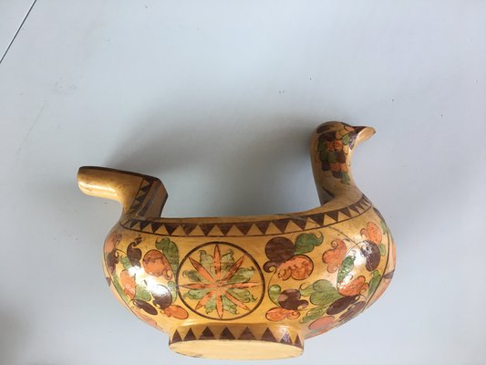 Hand Painted Wooden Duck, 1950s-WQQ-706291