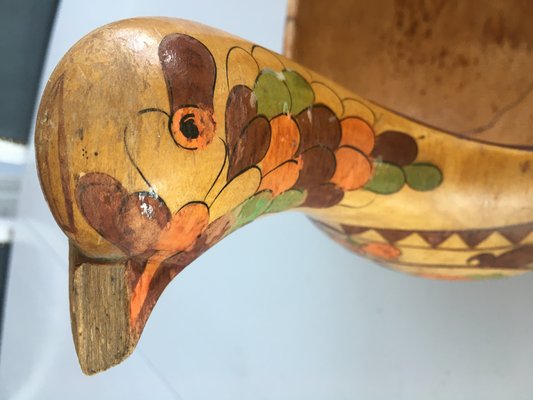 Hand Painted Wooden Duck, 1950s-WQQ-706291