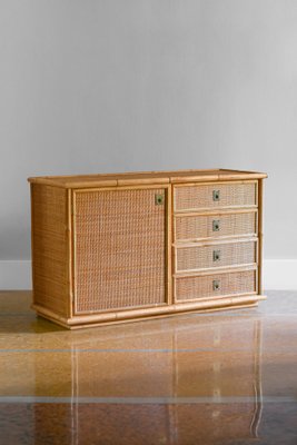 Hand-Wrapped Sideboard in Rattan and Bamboo, 1970-MNF-1728892