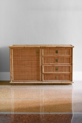 Hand-Wrapped Sideboard in Rattan and Bamboo, 1970-MNF-1728892