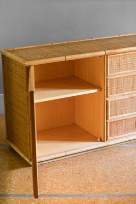 Hand-Wrapped Sideboard in Rattan and Bamboo, 1970-MNF-1728892