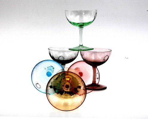 Handblown Champagne Glasses by Carlo Nason, 2000, Set of 6-PTS-1806960