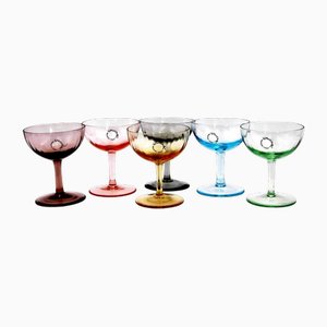 Handblown Champagne Glasses by Carlo Nason, 2000, Set of 6-PTS-1806960