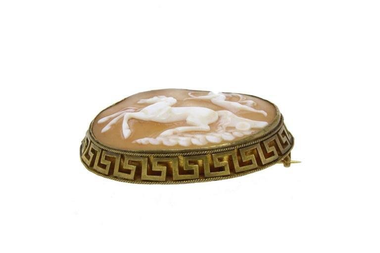 Handcrafted 12 Karat Cameo Brooch