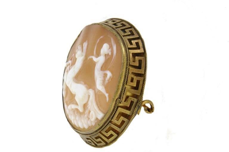 Handcrafted 12 Karat Cameo Brooch