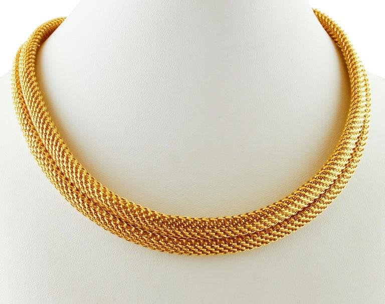 Handcrafted 18 Karat Yellow Gold Necklace