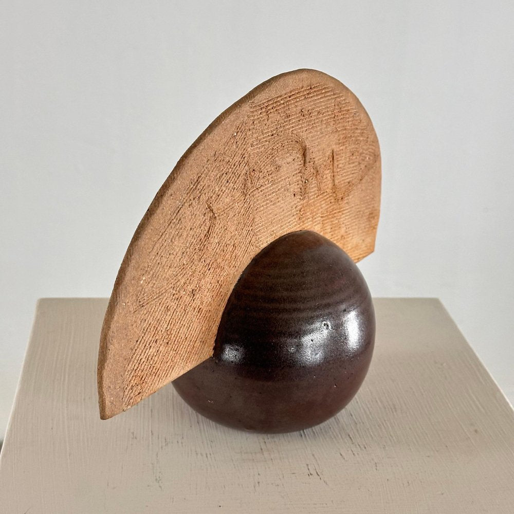 Handcrafted Abstract Ceramic Sculpture by Giancarlo Scapin, 1970s