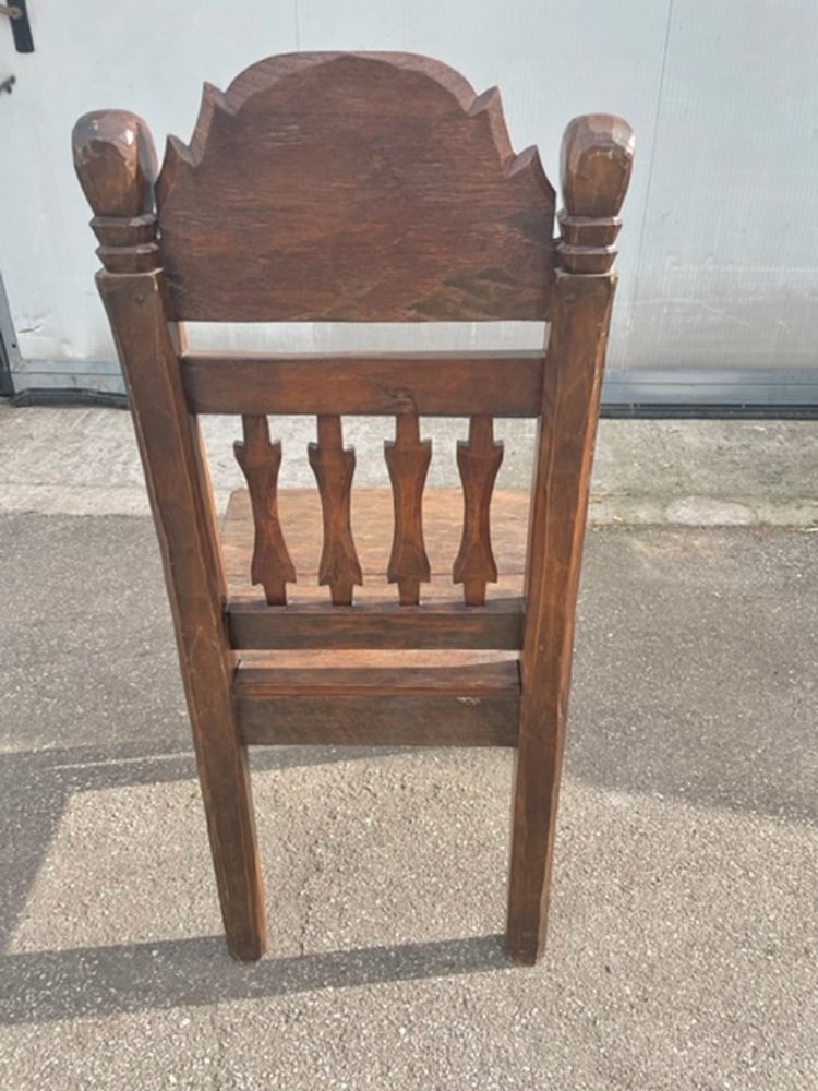 Handcrafted Indonesian Woodend Chairs, Set of 4