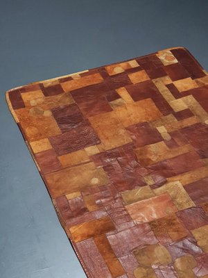 Handcrafted Leather Rug, 1970s-XFS-1357535