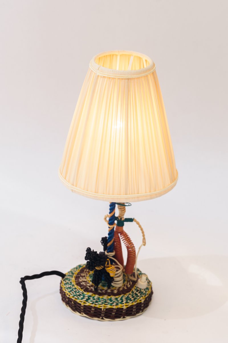 Handcrafted Table Lamp in Wire Vienna, 1960s