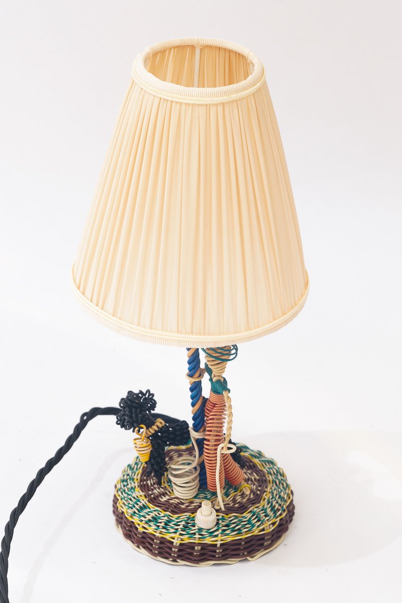 Handcrafted Table Lamp in Wire Vienna, 1960s