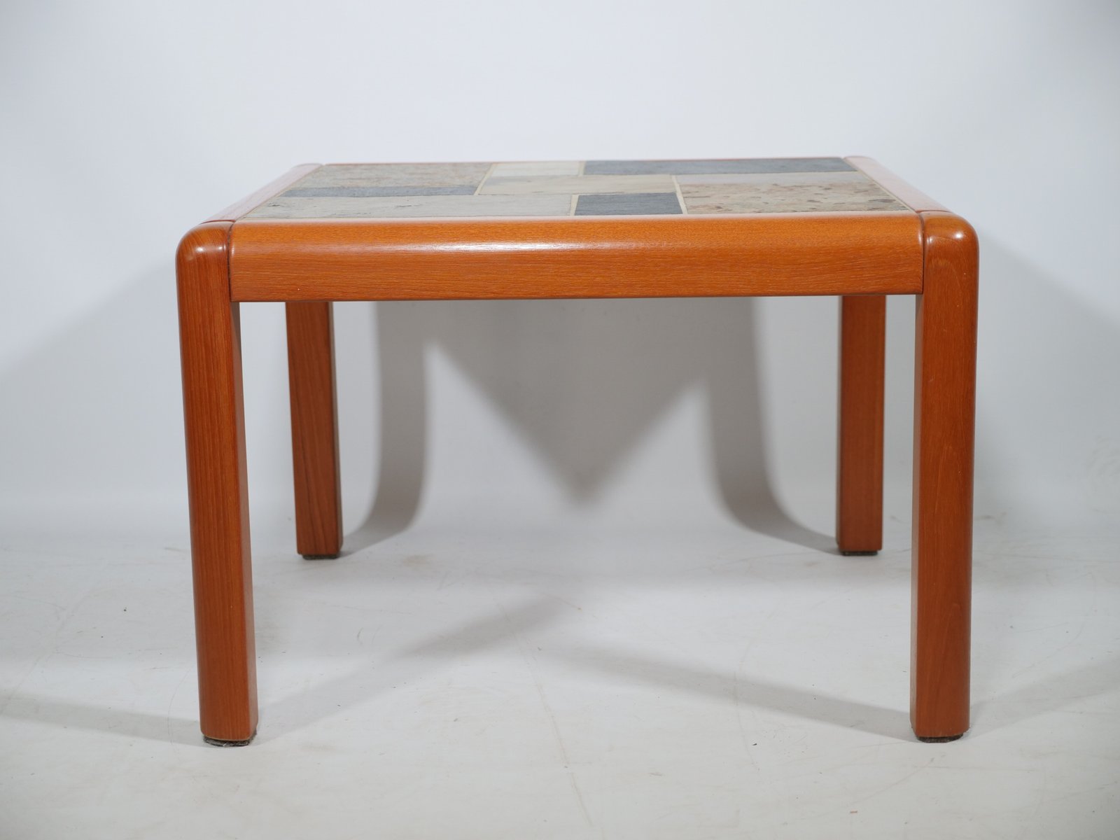 Handcrafted Teak Mosaic Side Table by Sallingboe Jelling, 1970s