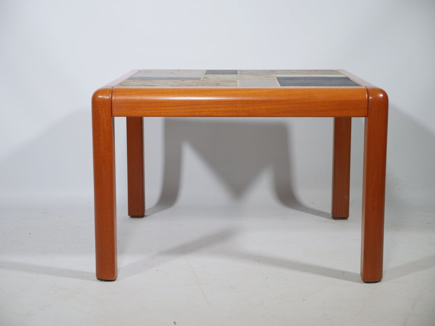 Handcrafted Teak Mosaic Side Table by Sallingboe Jelling, 1970s