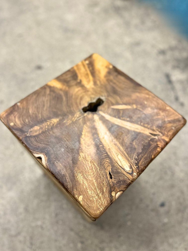 Handcrafted Teak Wood Side Table, London