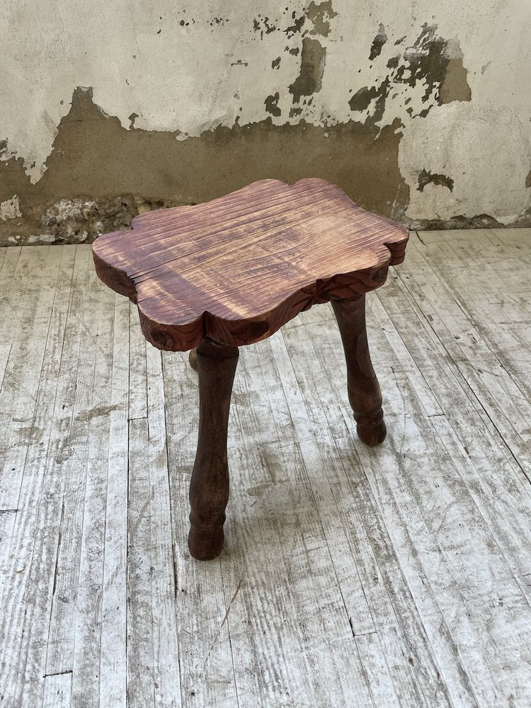 Handcrafted Tripod Stool, 1960s