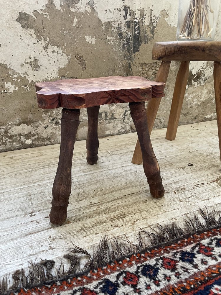 Handcrafted Tripod Stool, 1960s