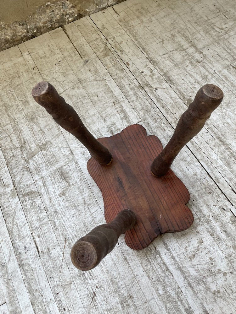 Handcrafted Tripod Stool, 1960s