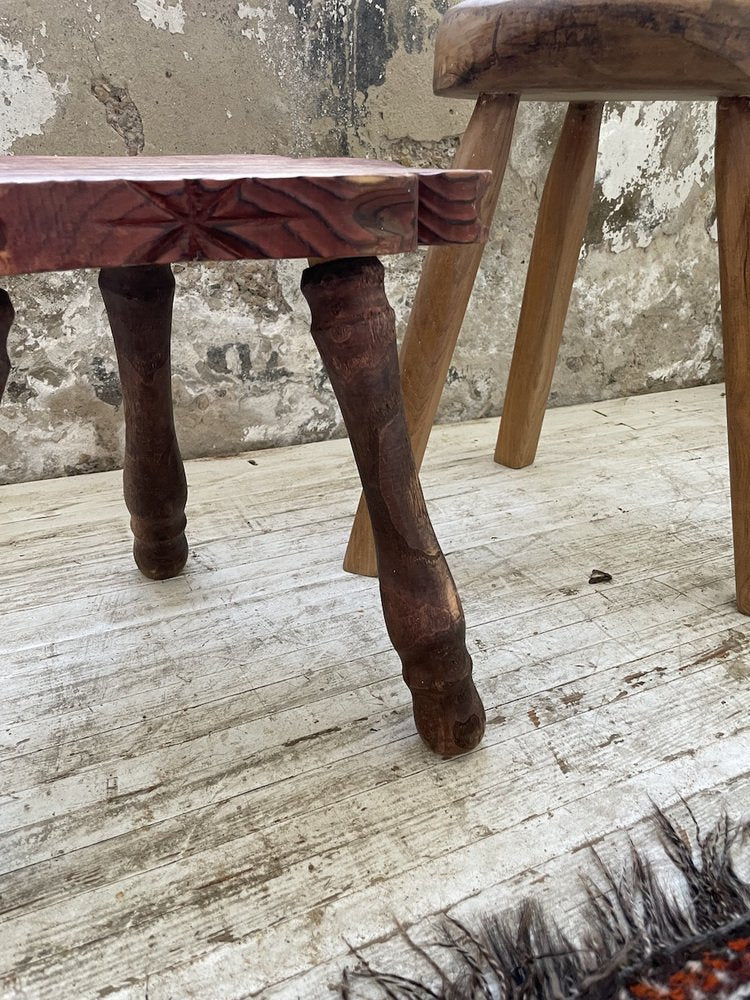 Handcrafted Tripod Stool, 1960s