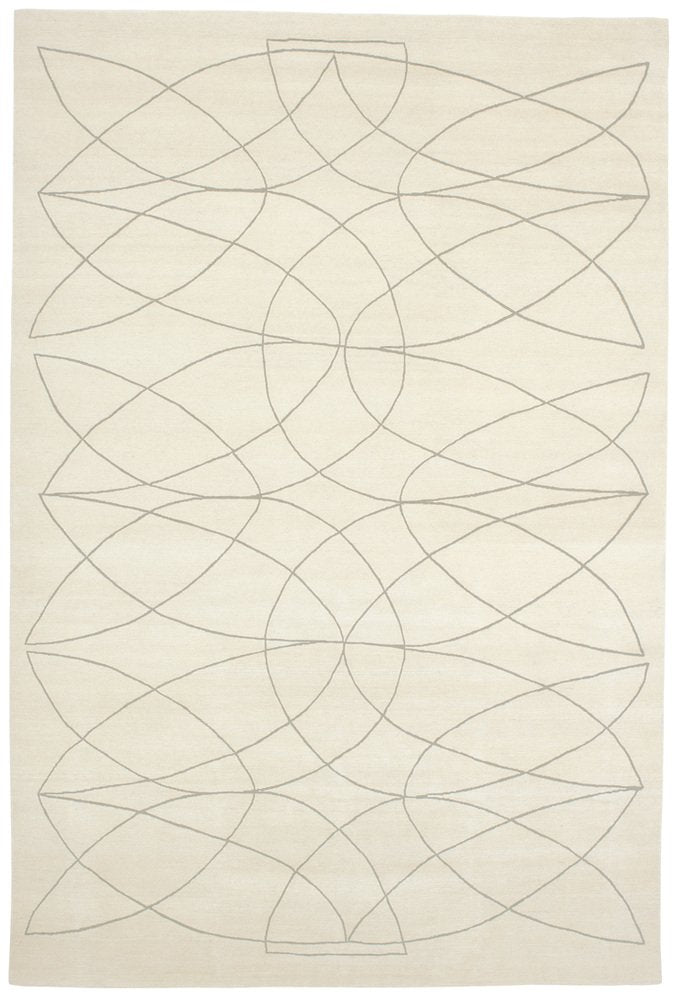 Handknotted Rug in Wool and Bamboo Silk by Kristiina Lassus