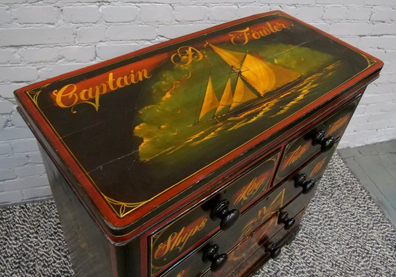 Handmade and Handpainted Chest of Drawers, 1950s-QFD-974803