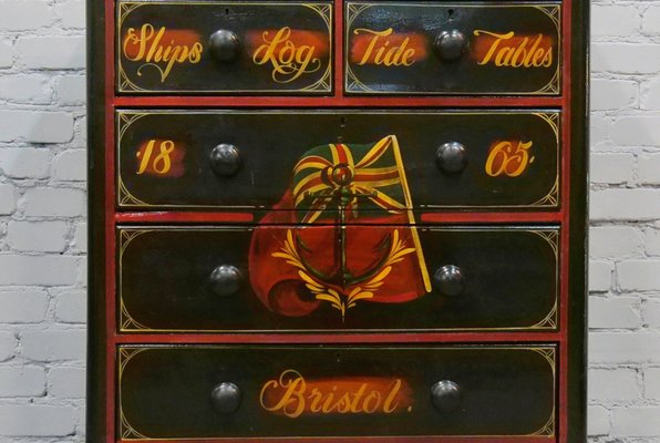 Handmade and Handpainted Chest of Drawers, 1950s-QFD-974803