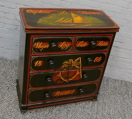 Handmade and Handpainted Chest of Drawers, 1950s-QFD-974803