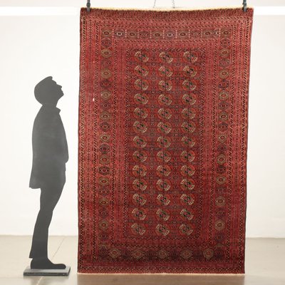 Handmade Bukhara Rug in Thin Knot Wool, Turkmenistan-VMM-1724862