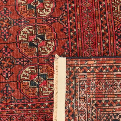 Handmade Bukhara Rug in Thin Knot Wool, Turkmenistan-VMM-1724862