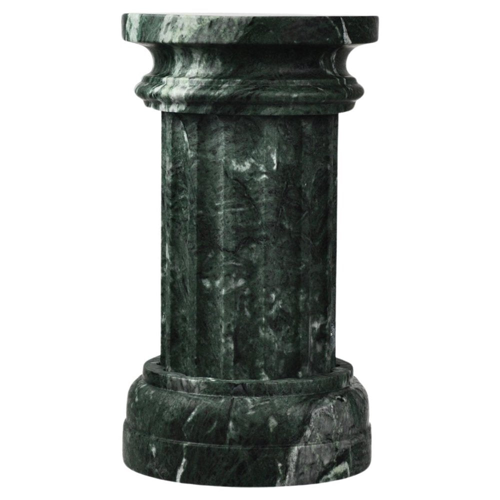 Handmade Column Vase in Satin Travertino Marble by Fiammetta V.