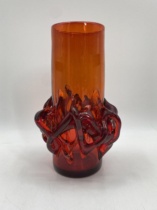 Handmade Flower Vase by Jerzy Słuczan-Orkusz für Krakowski Instytut Szkła, Poland, 1970s