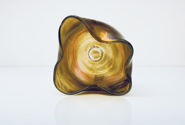 Handmade Glass Bowl by Helmut W. Hundstorfer, Austria, 1980s-GLD-1726456