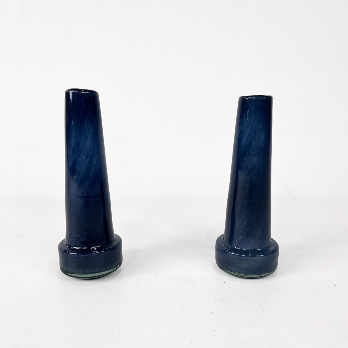 Handmade Glass Vases by Henry Dean, 1970s, Set of 2