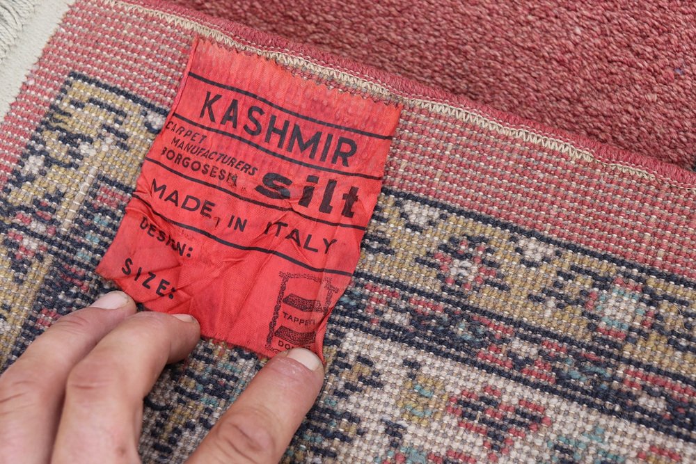 Handmade Italian Kashmir Rug, 1980s