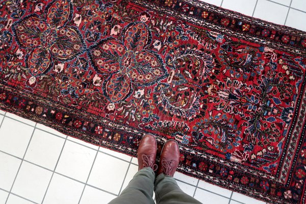 Handmade Middle Eastern Style Sarouk Runner, 1930s-JZV-1752414