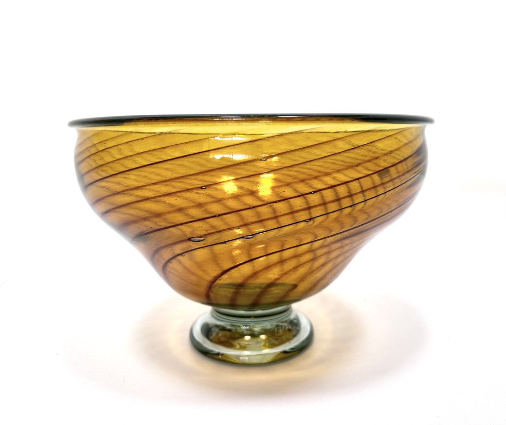 Handmade Recycled Glass Art Bowl by James Magagula for Ngwenya Glass, Eswatini, Kingdom of Swaziland