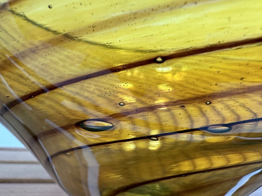 Handmade Recycled Glass Art Bowl by James Magagula for Ngwenya Glass, Eswatini, Kingdom of Swaziland