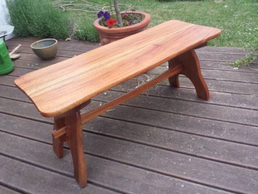 Handmade Rustic Elm Bench, 1970s-QDP-853437