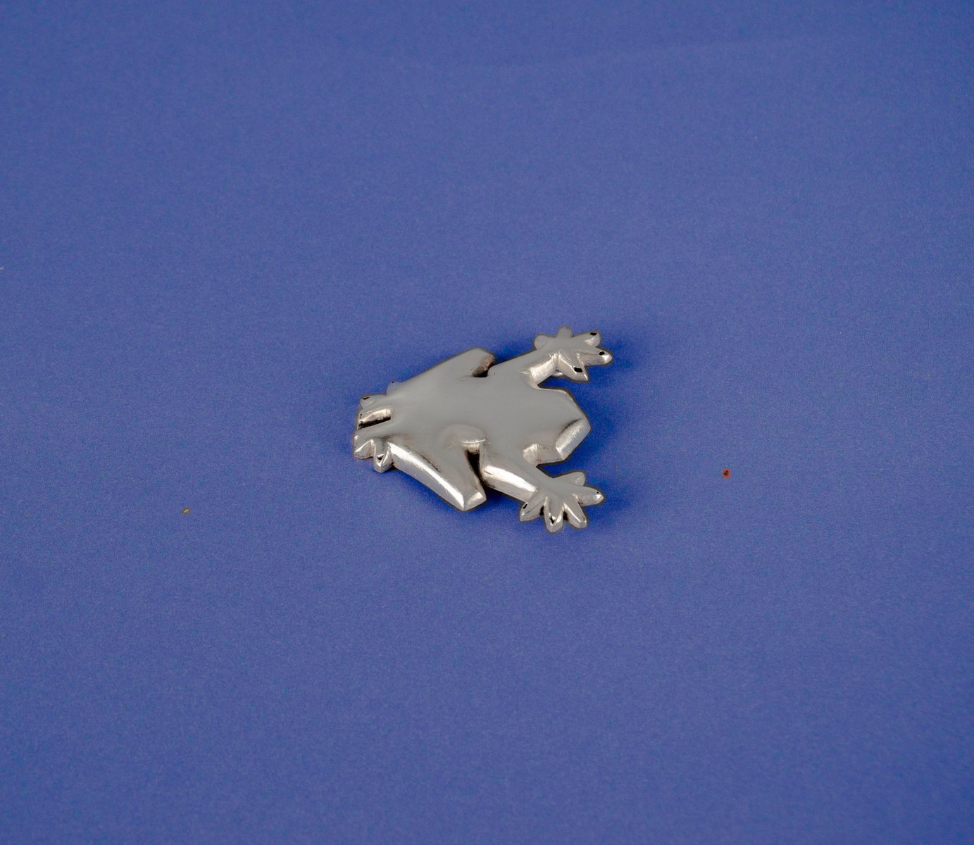 Handmade Silver Frog Brooch