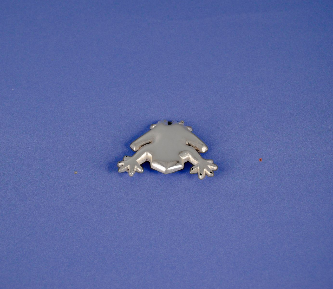 Handmade Silver Frog Brooch